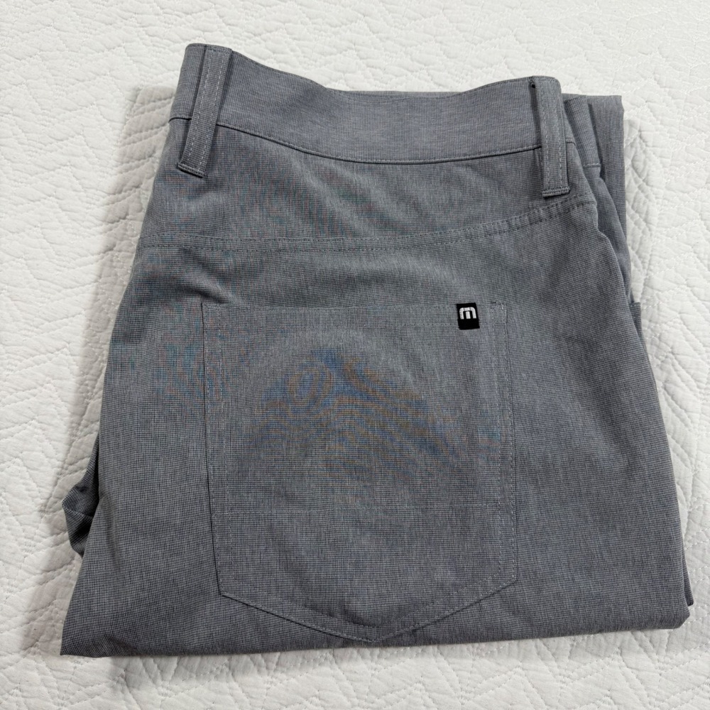 Travis Mathew Golf Pants Mens 36x32 Gray Heathered Performance Stretch‎ Chino